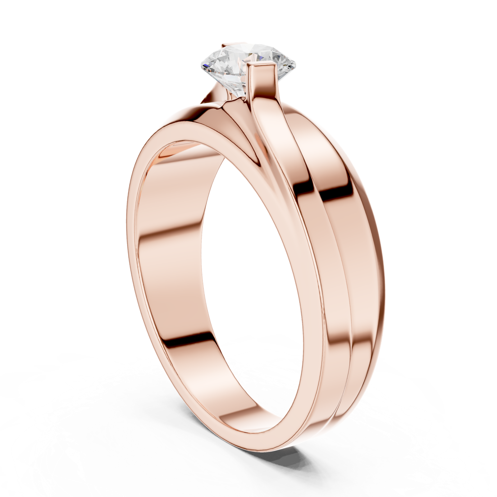 Gold Men's Ring GGR-0030, Rose Gold, view 1