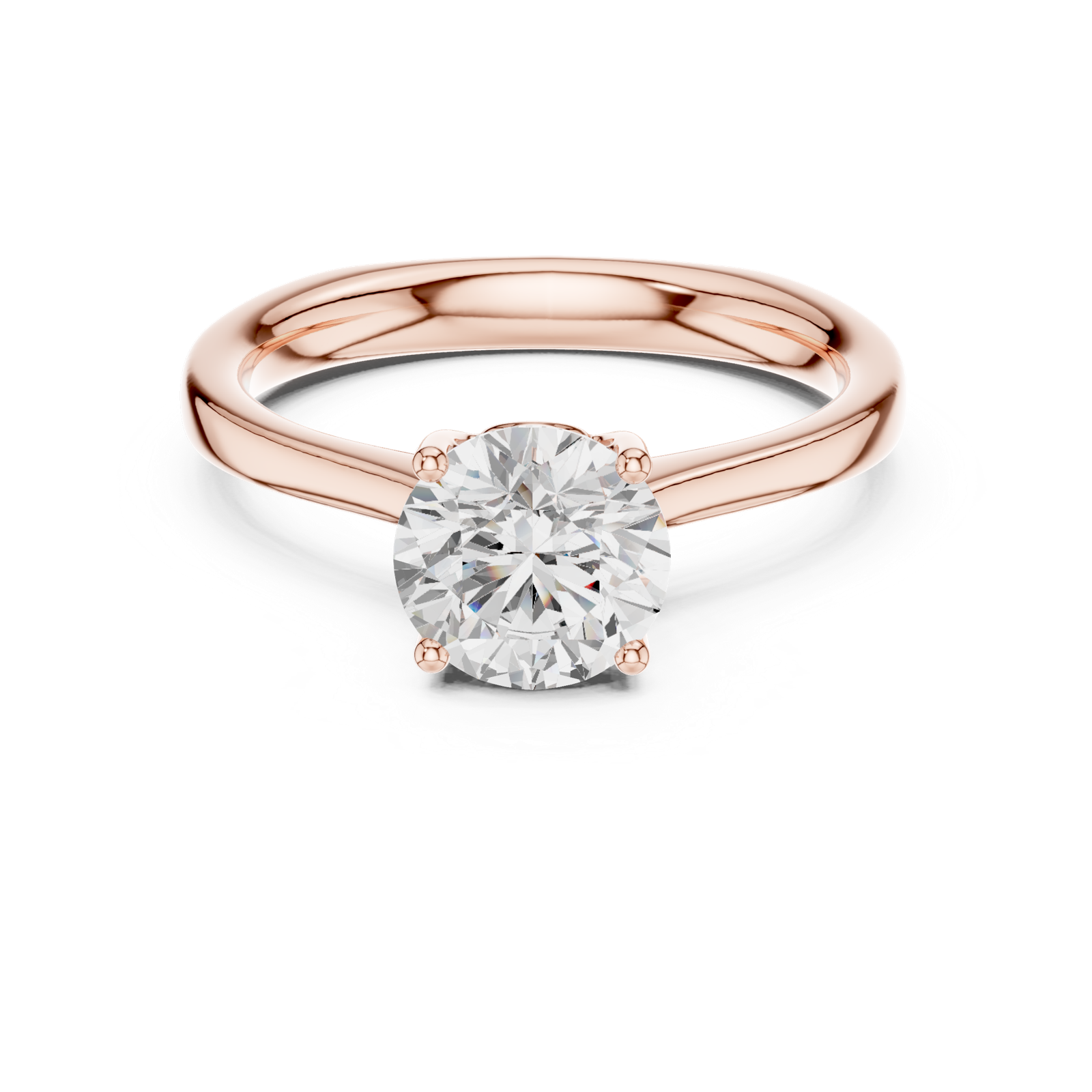 Gold Ring DDLR-650, Rose Gold, view 4