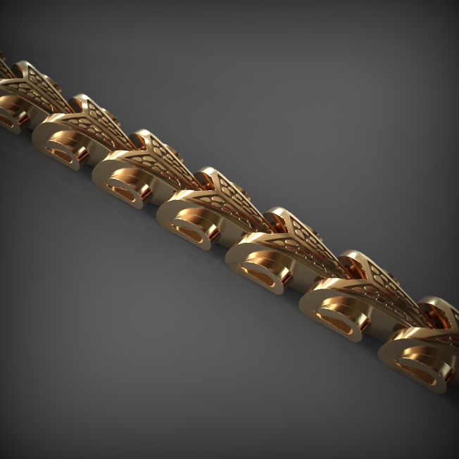 14K Solid Gold Men's Statement Link Chain, Yellow Gold