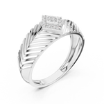 Gold Ring LR-01 (23), White Gold, view 2