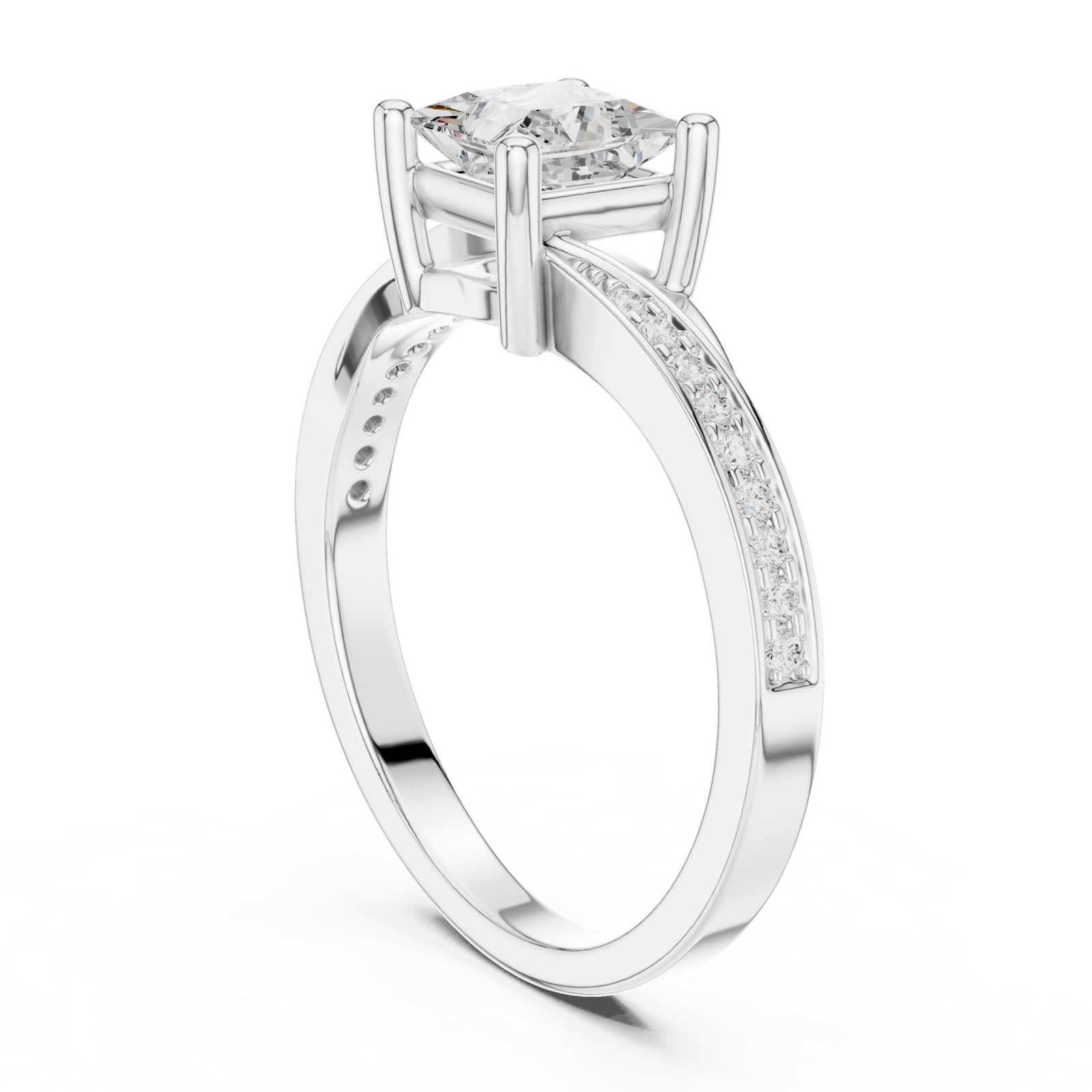 Gold Ring DDLR-525, White Gold