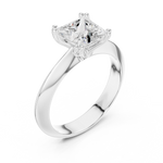 Gold Jewelry L36-8, Princess center stone, White Gold, view 2