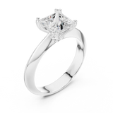Gold Jewelry L36-8, Princess center stone, White Gold, view 2
