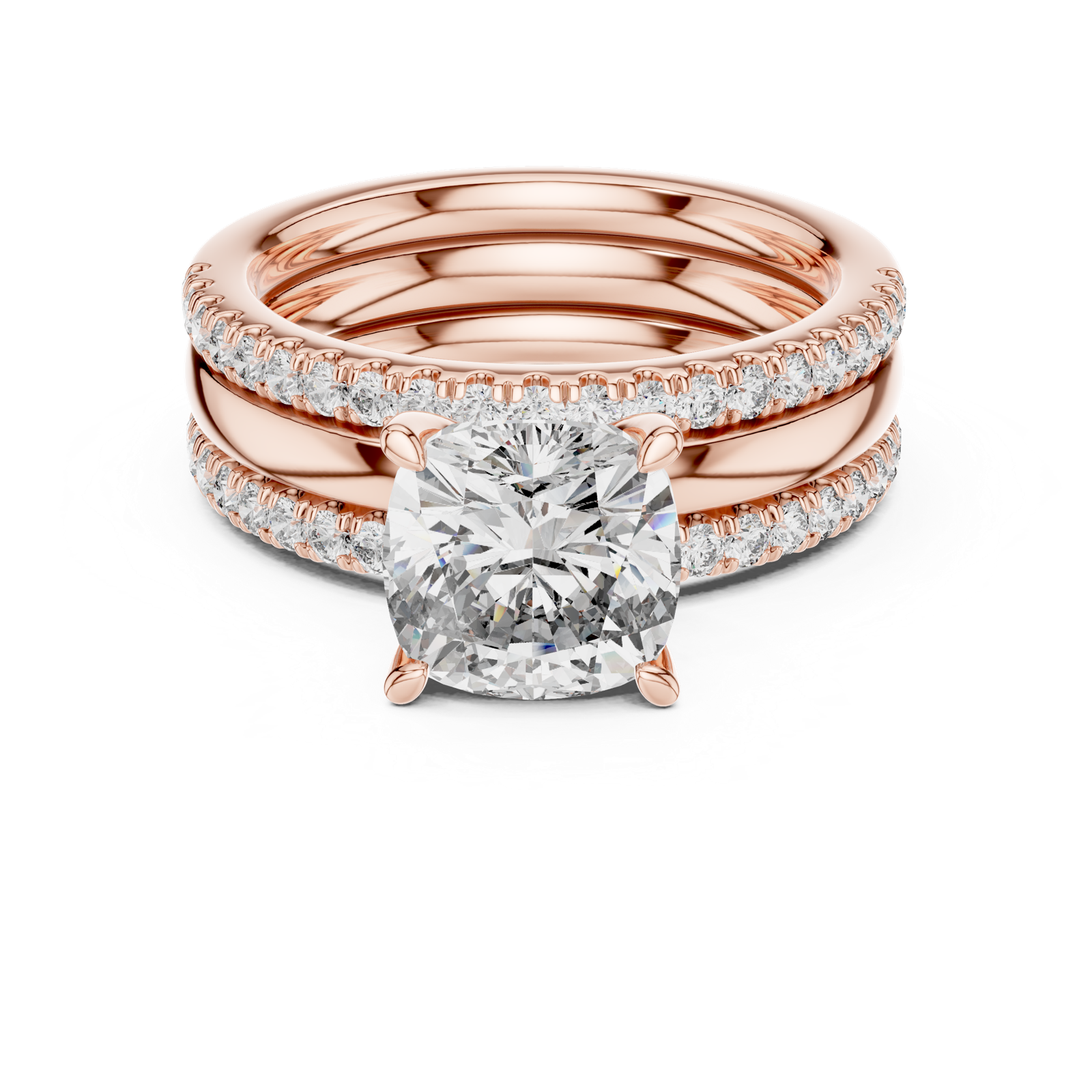 Gold Ring L03-1053, Rose Gold, view 4