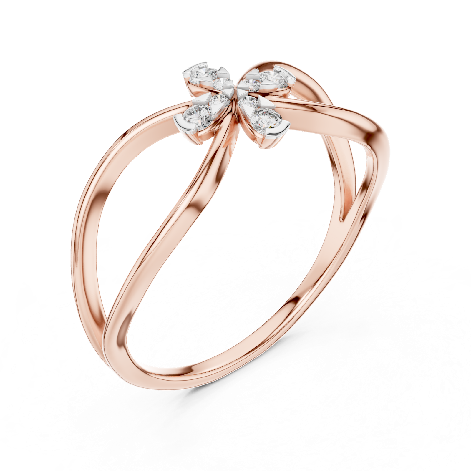 Gold Ring 12-10037@L, Rose Gold, view 2