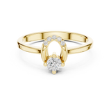 Gold Ring DDLR-840, Yellow Gold, view 4