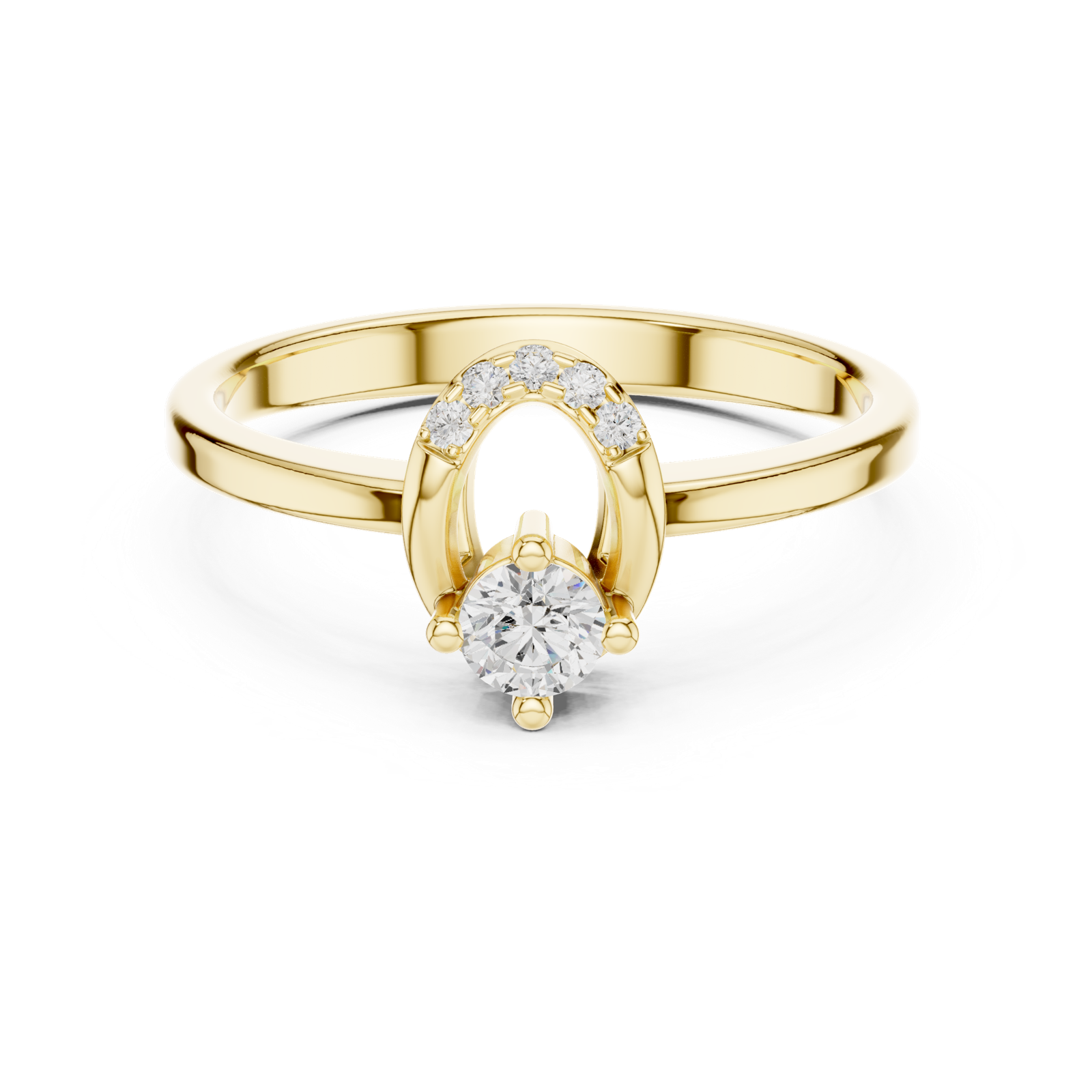 Gold Ring DDLR-840, Yellow Gold, view 4