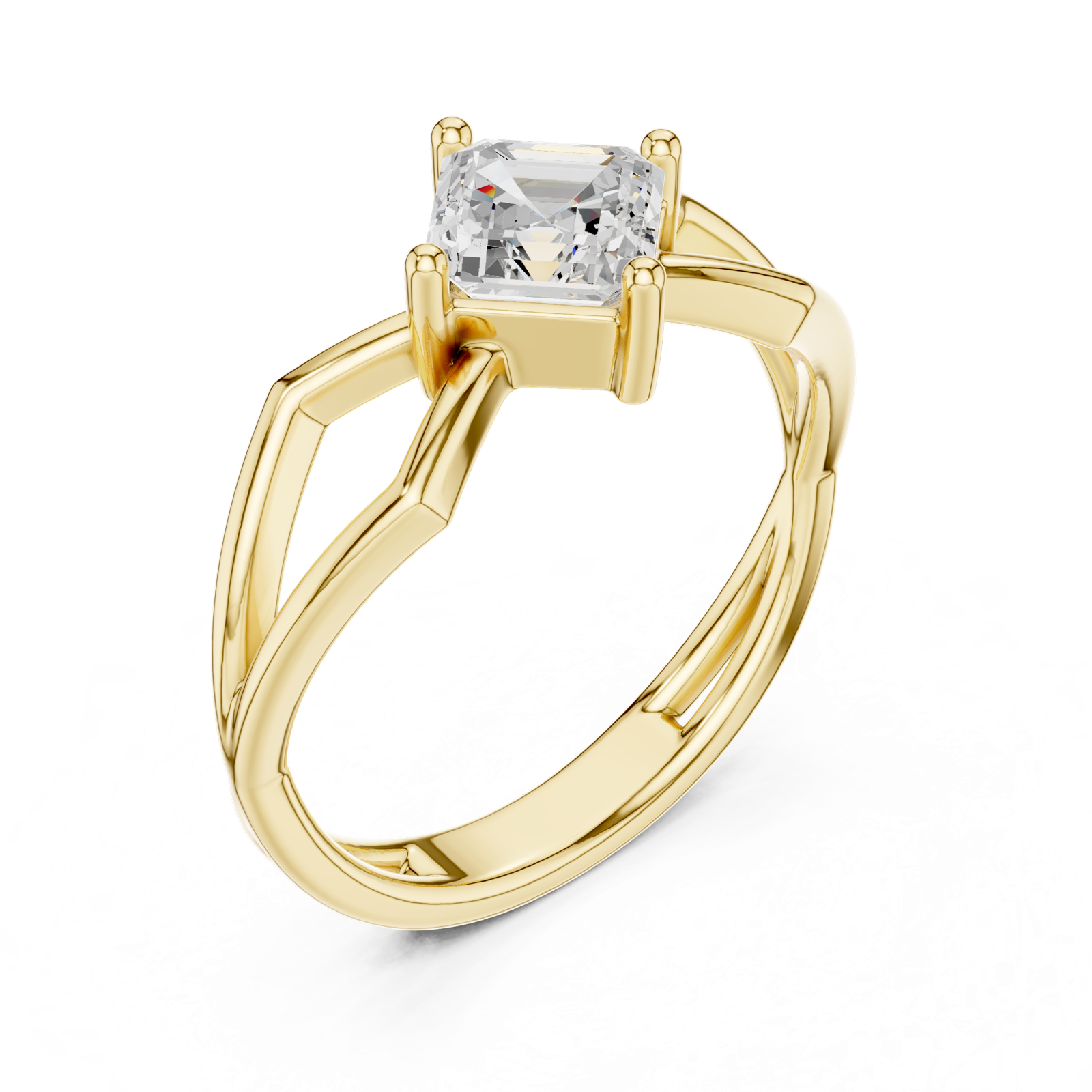 Gold Ring DDLR-522, Yellow Gold, view 2