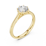 Gold Ring DDLR-648, Yellow Gold, view 2