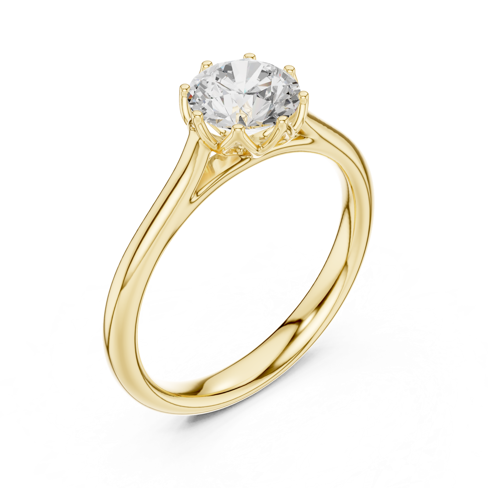 Gold Ring DDLR-648, Yellow Gold, view 2