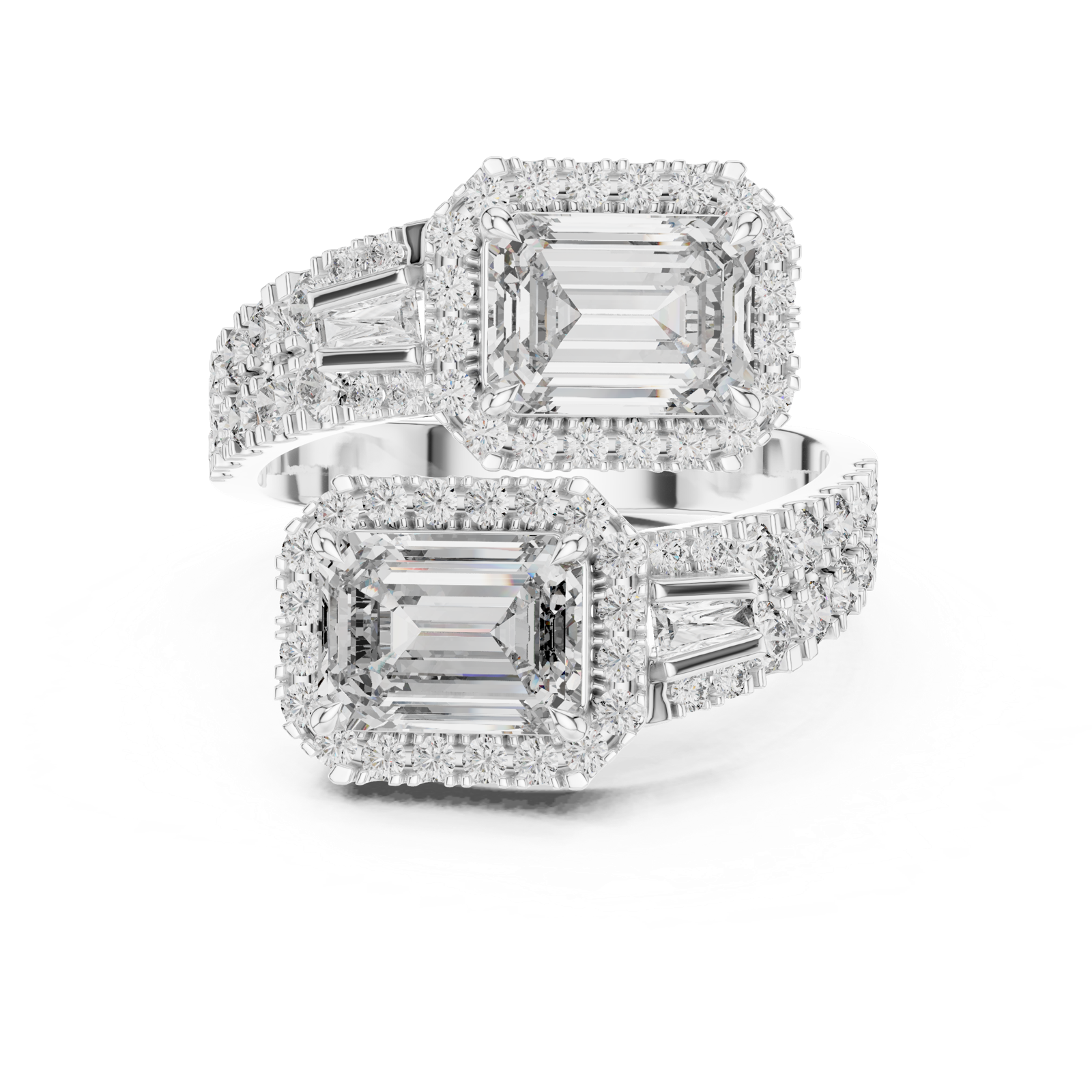 Gold Ring DDLR-014, White Gold, view 4