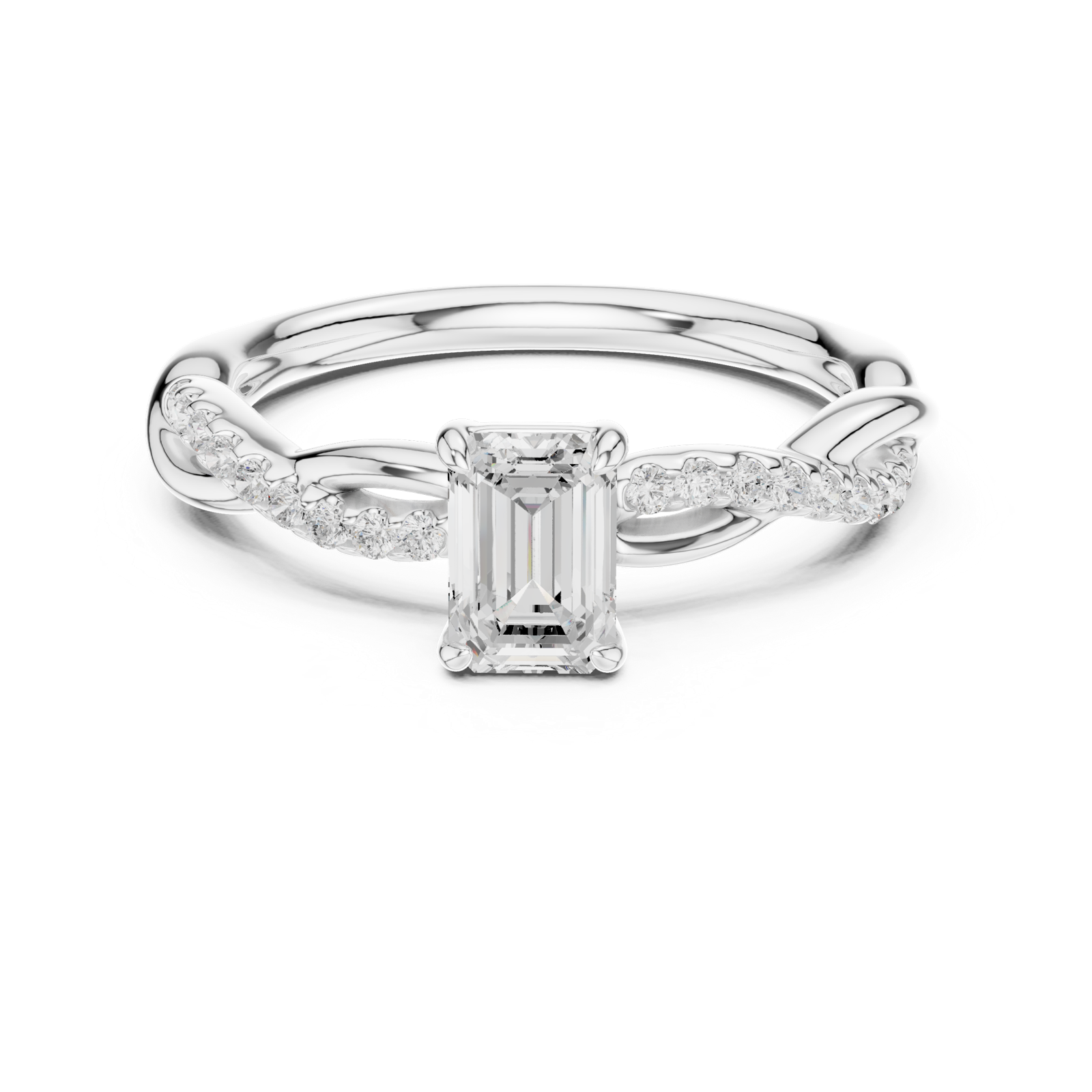 Gold Ring DDLR-593, White Gold, view 4