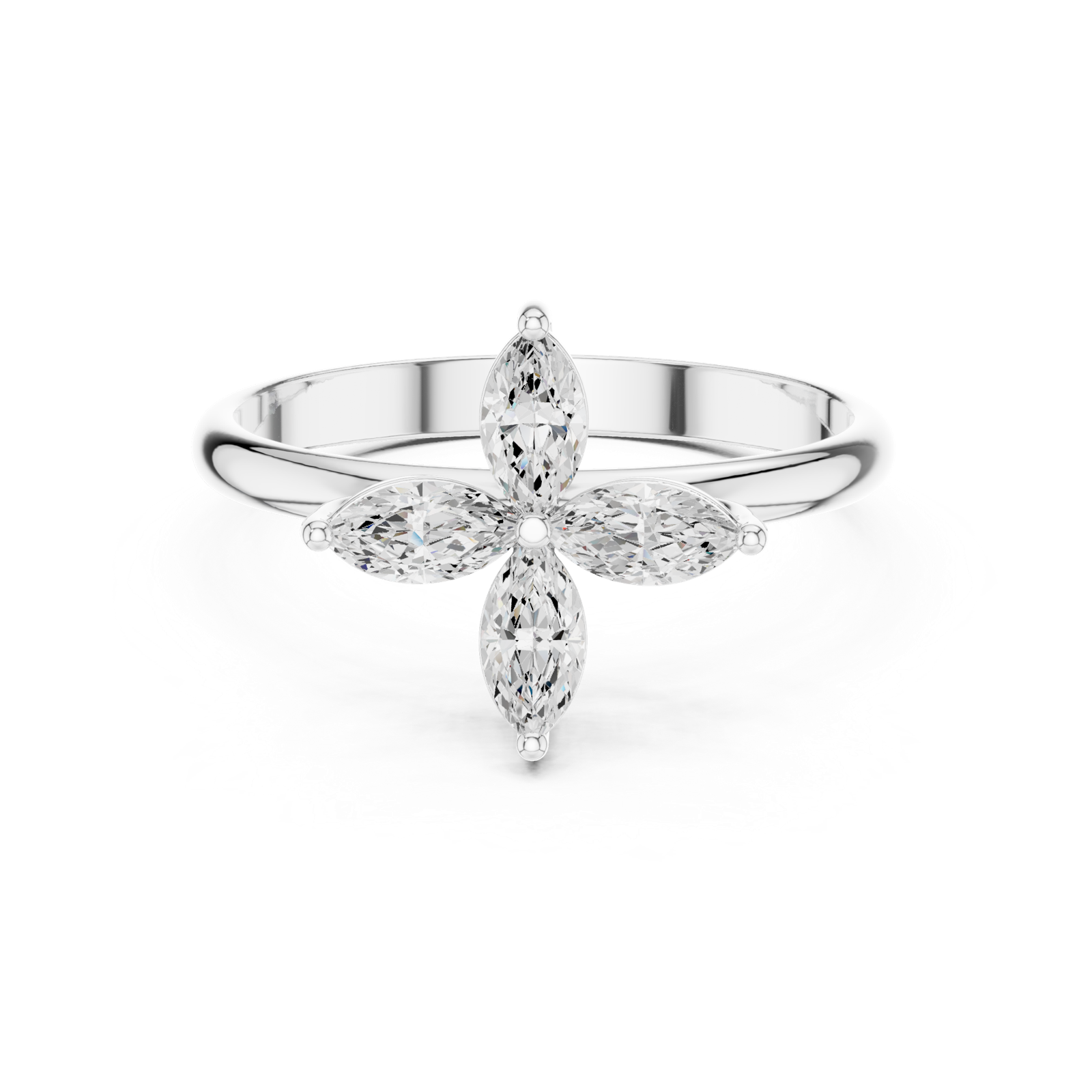 Gold Ring HLR-94, White Gold