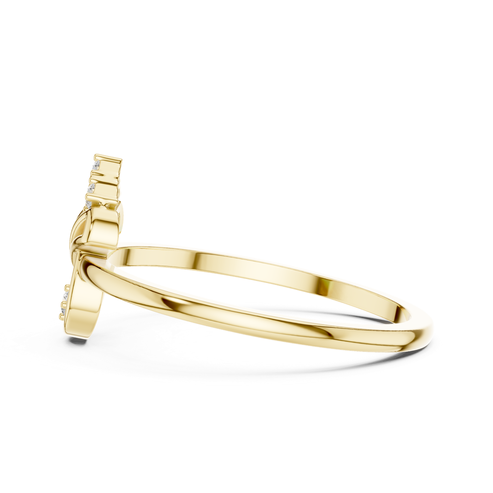 Gold Ring DR-6214, Yellow Gold, view 3