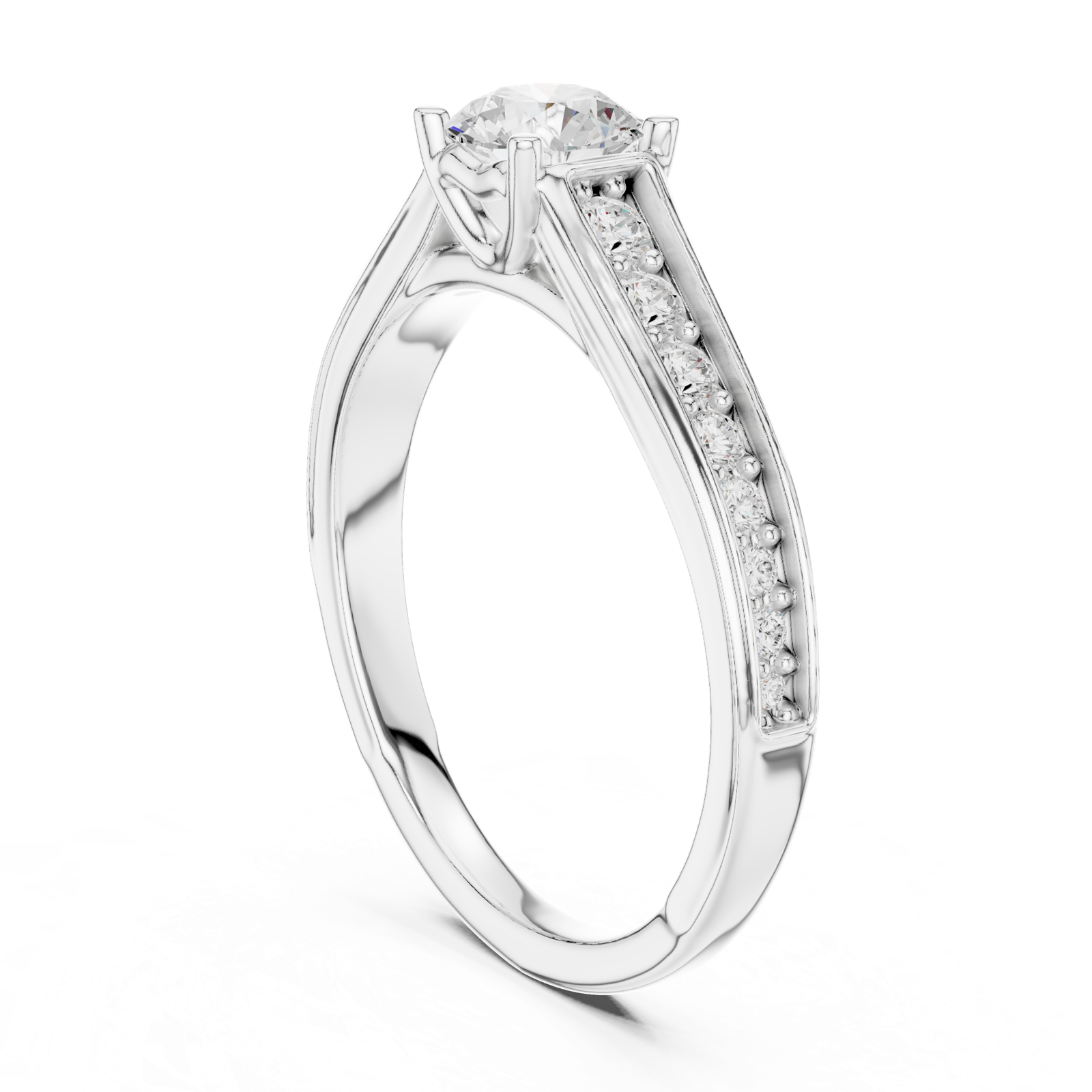 Gold Ring LR-0309, White Gold