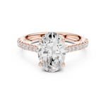 Gold Ring DDLR-729, Rose Gold, view 4