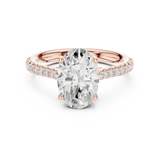 Gold Ring DDLR-729, Rose Gold, view 4