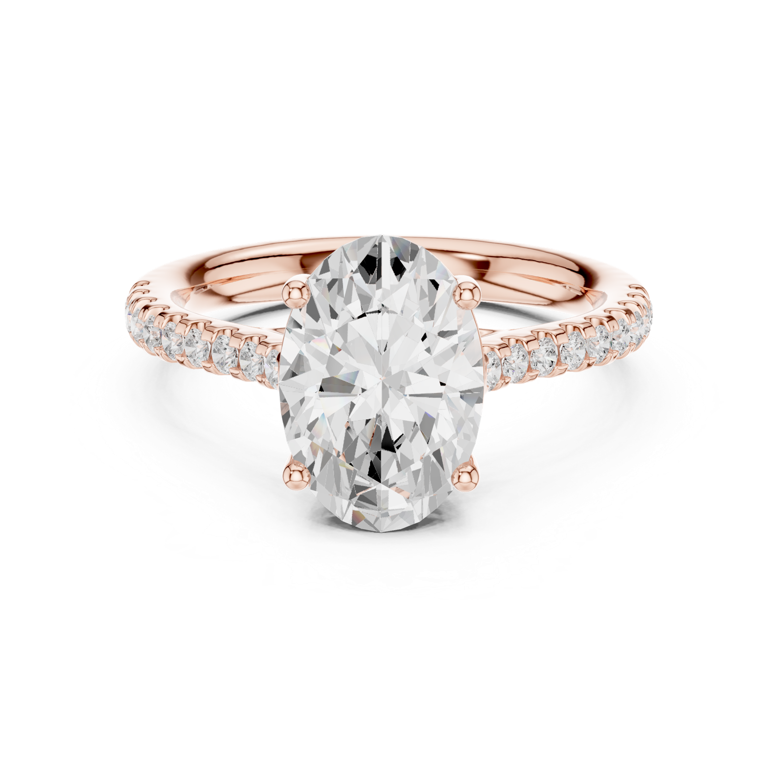 Gold Ring DDLR-729, Rose Gold, view 4