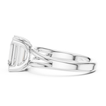 Gold Jewelry L36-7, Emerald center stone, White Gold, view 3