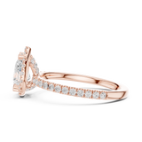 Gold Ring DDLR-445, Rose Gold, view 3