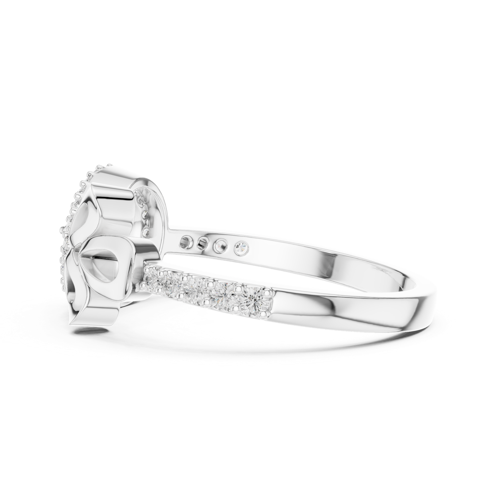 Gold Ring LR-01 (90), White Gold, view 3