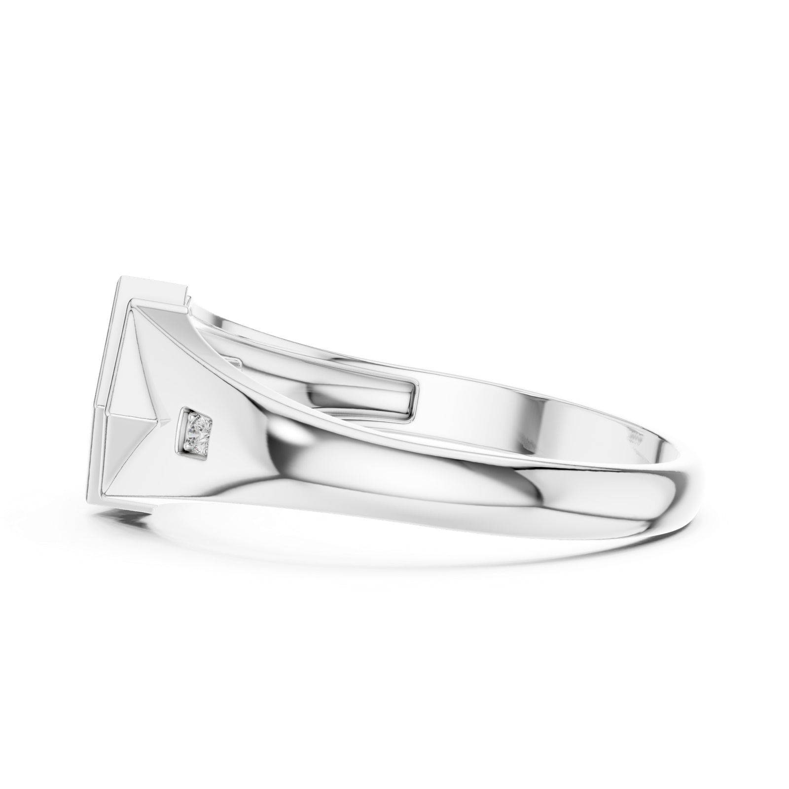 Gold Ring DR-6290, White Gold, view 3