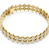 14K Solid Gold Lab Diamond Bracelet, Yellow Gold, view 2