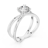 Gold Ring LR-0021, White Gold, view 2