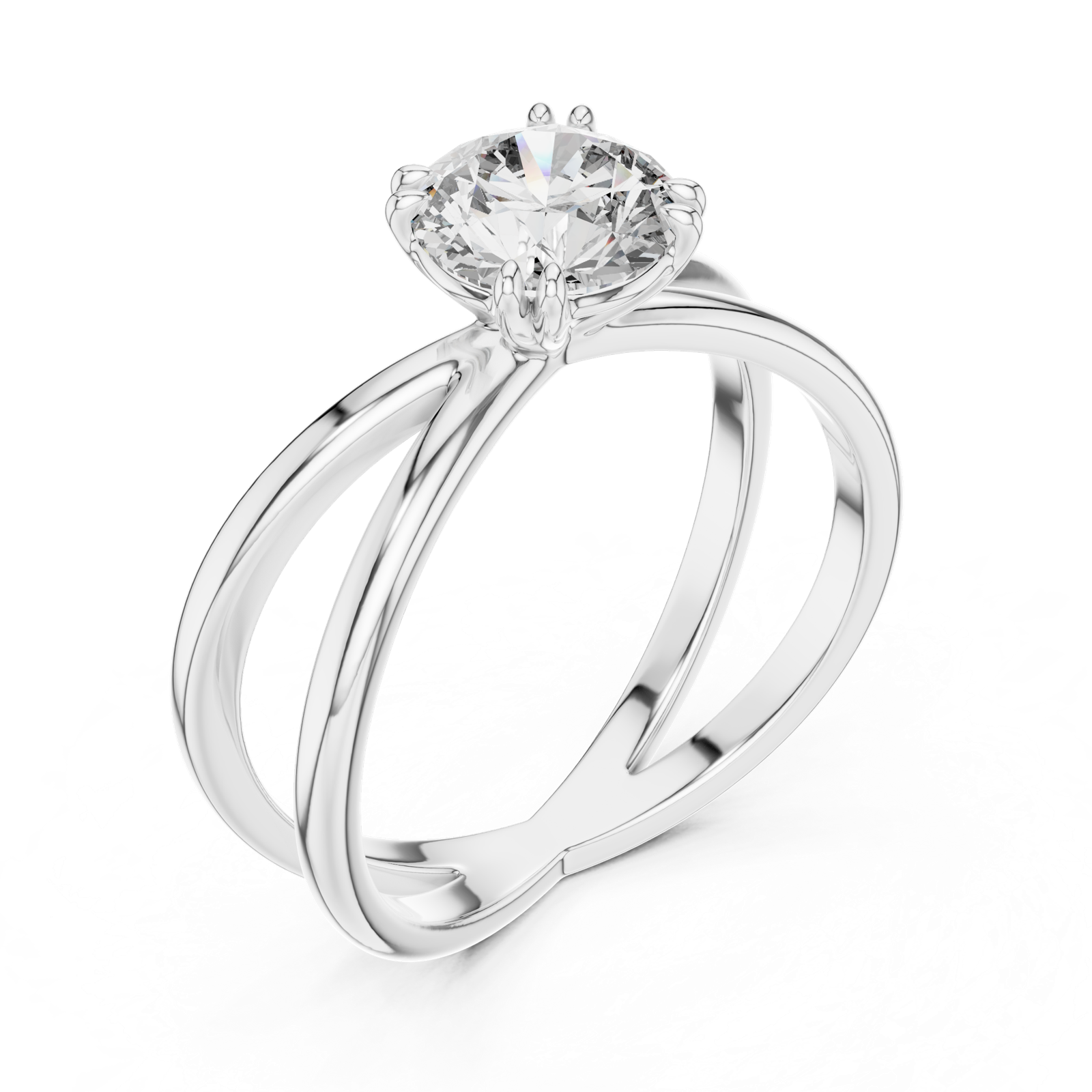 Gold Ring LR-0021, White Gold, view 2