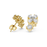Gold Earrings AGDER-282, Yellow Gold, view 1