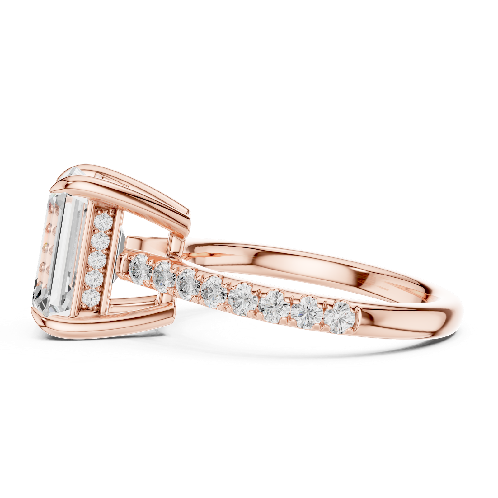 Gold Ring DDLR-1024, Rose Gold, view 3