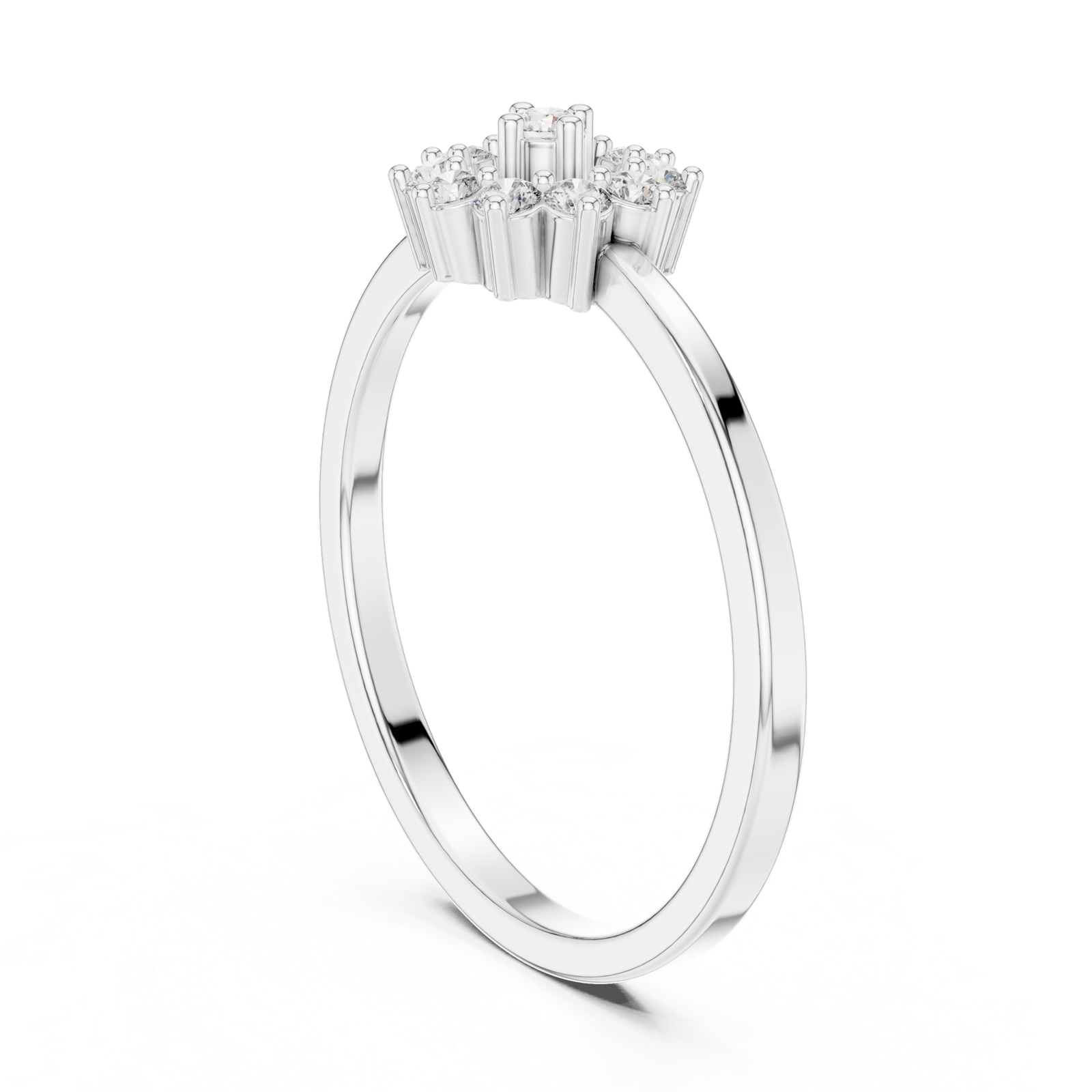 Gold Ring LR-01 (98), White Gold
