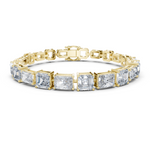 14K Solid Gold Lab Diamond Bracelet, Yellow Gold