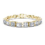 14K Solid Gold Lab Diamond Bracelet, Yellow Gold