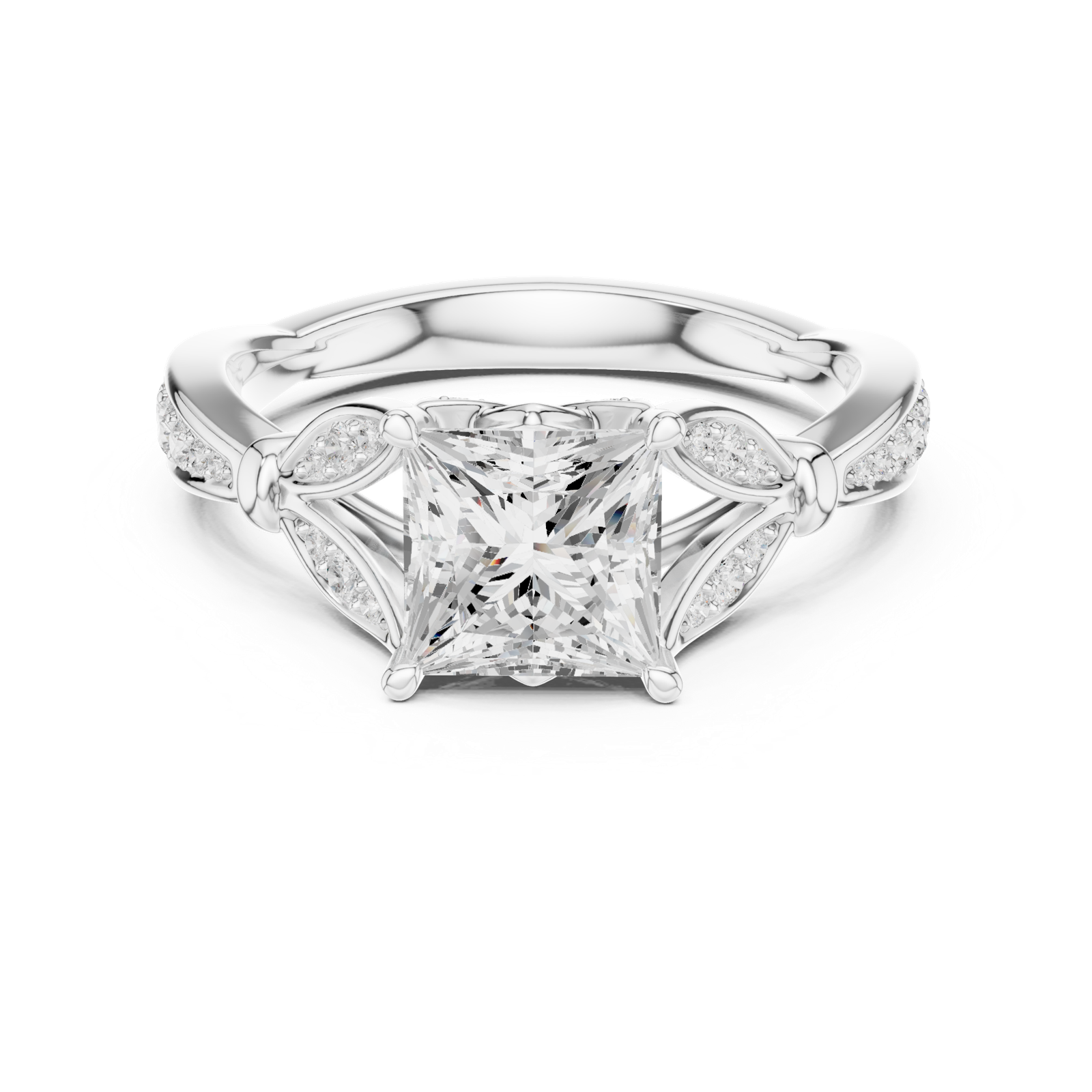 Gold Ring DDLR-937, White Gold, view 4