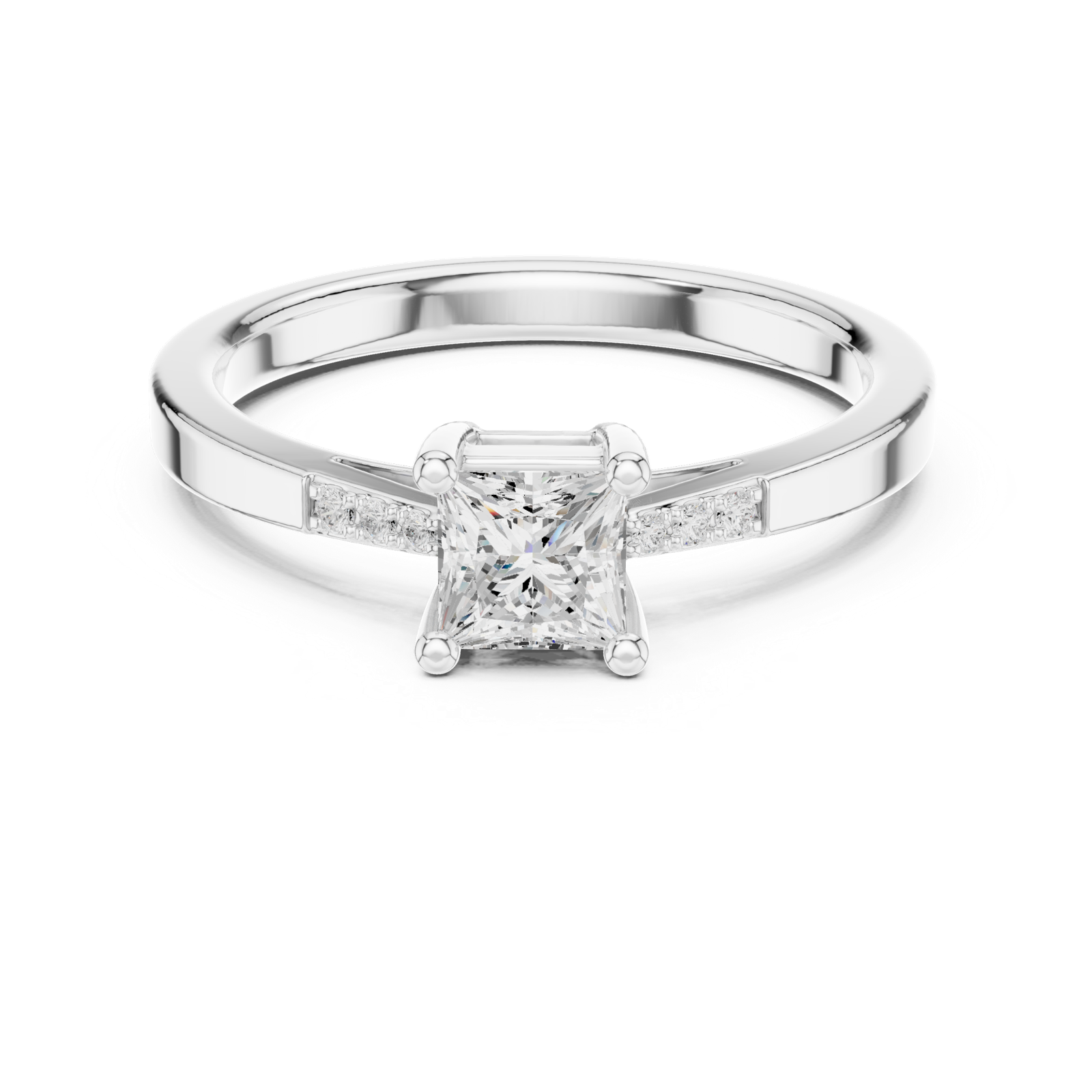 Gold Ring DDLR-491, White Gold, view 4