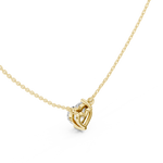 Gold Jewelry DDPO-001, Heart center stone, Yellow Gold, view 2