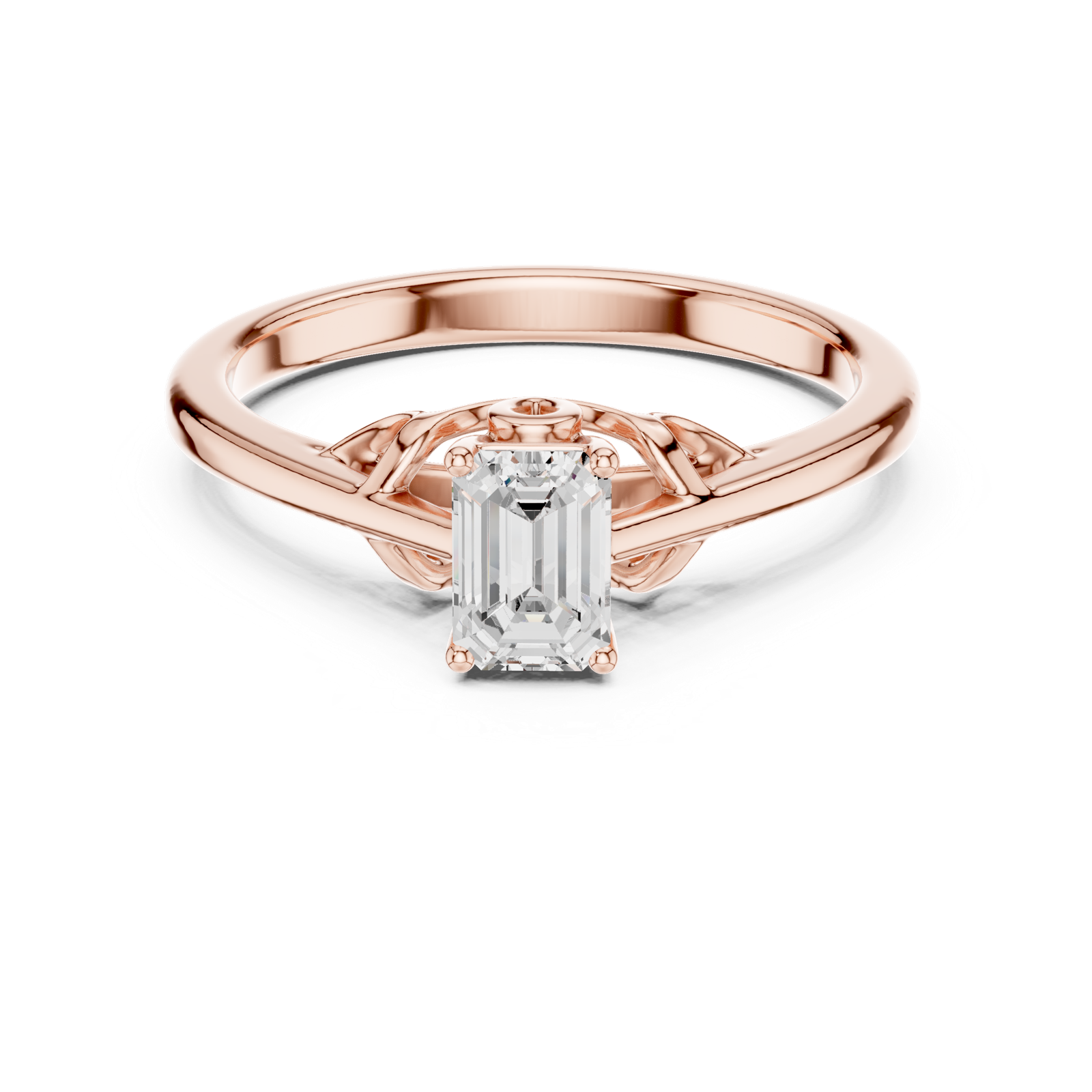 Gold Ring DDLR-483, Rose Gold, view 4