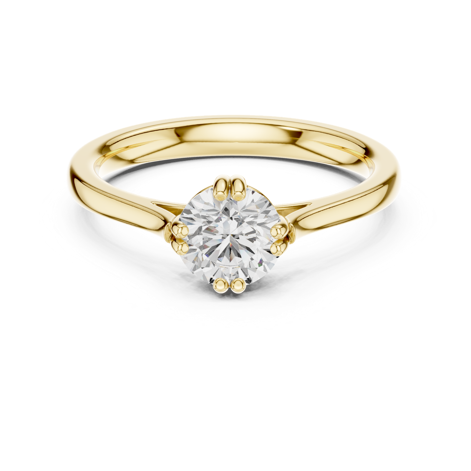 Gold Ring DDLR-541, Yellow Gold, view 4