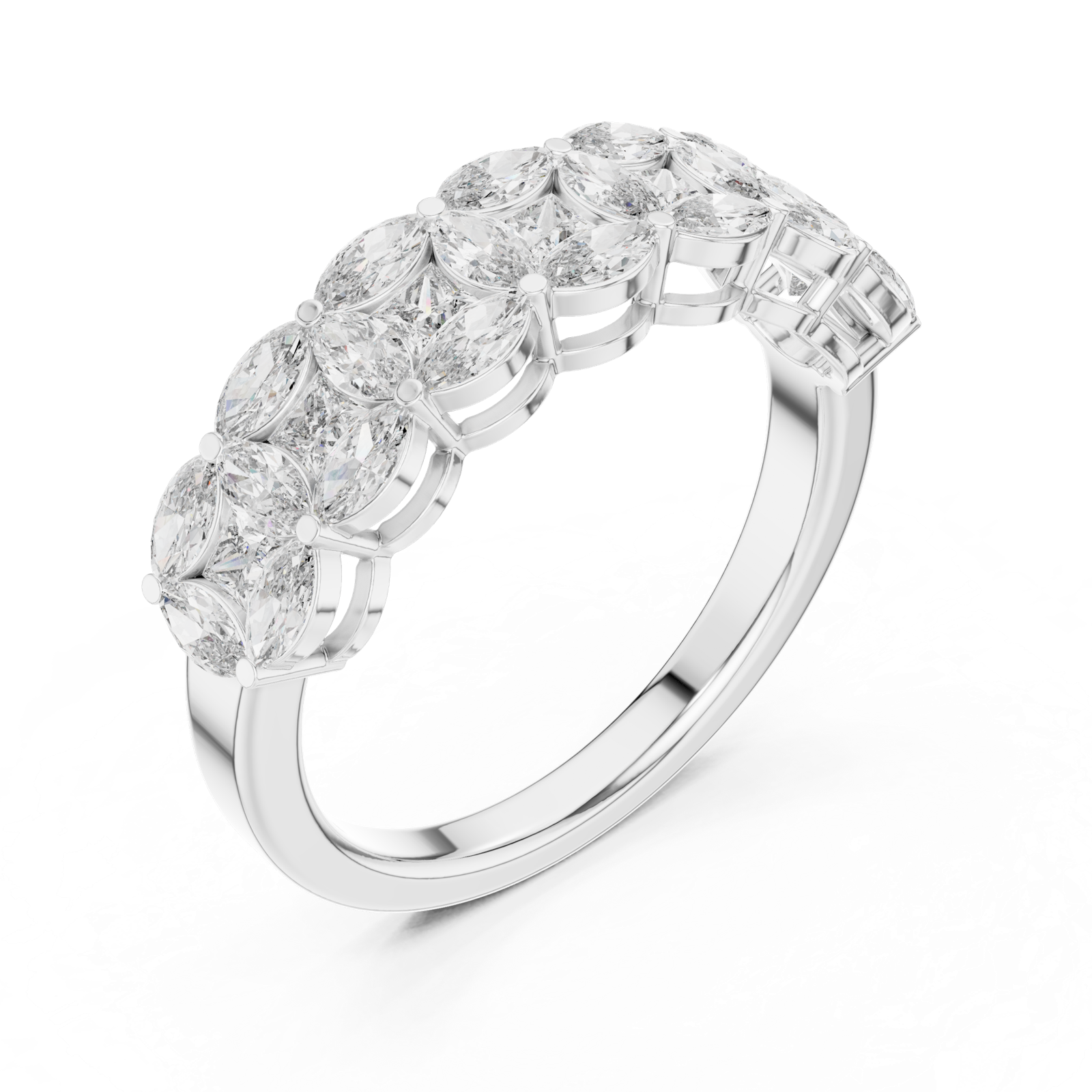 Gold Ring DDLR-246, White Gold, view 2
