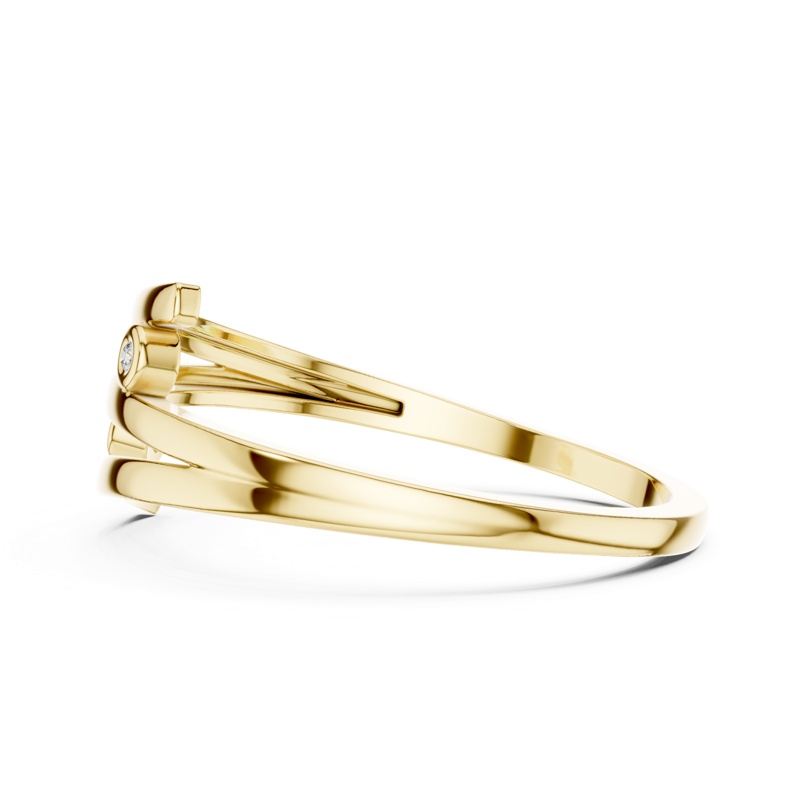 Gold Ring DR-5586, Yellow Gold, view 3