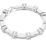 14K Solid Gold Lab Diamond Bracelet, White Gold, view 2