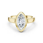 Gold Jewelry L36-3, Marquise center stone, Yellow Gold