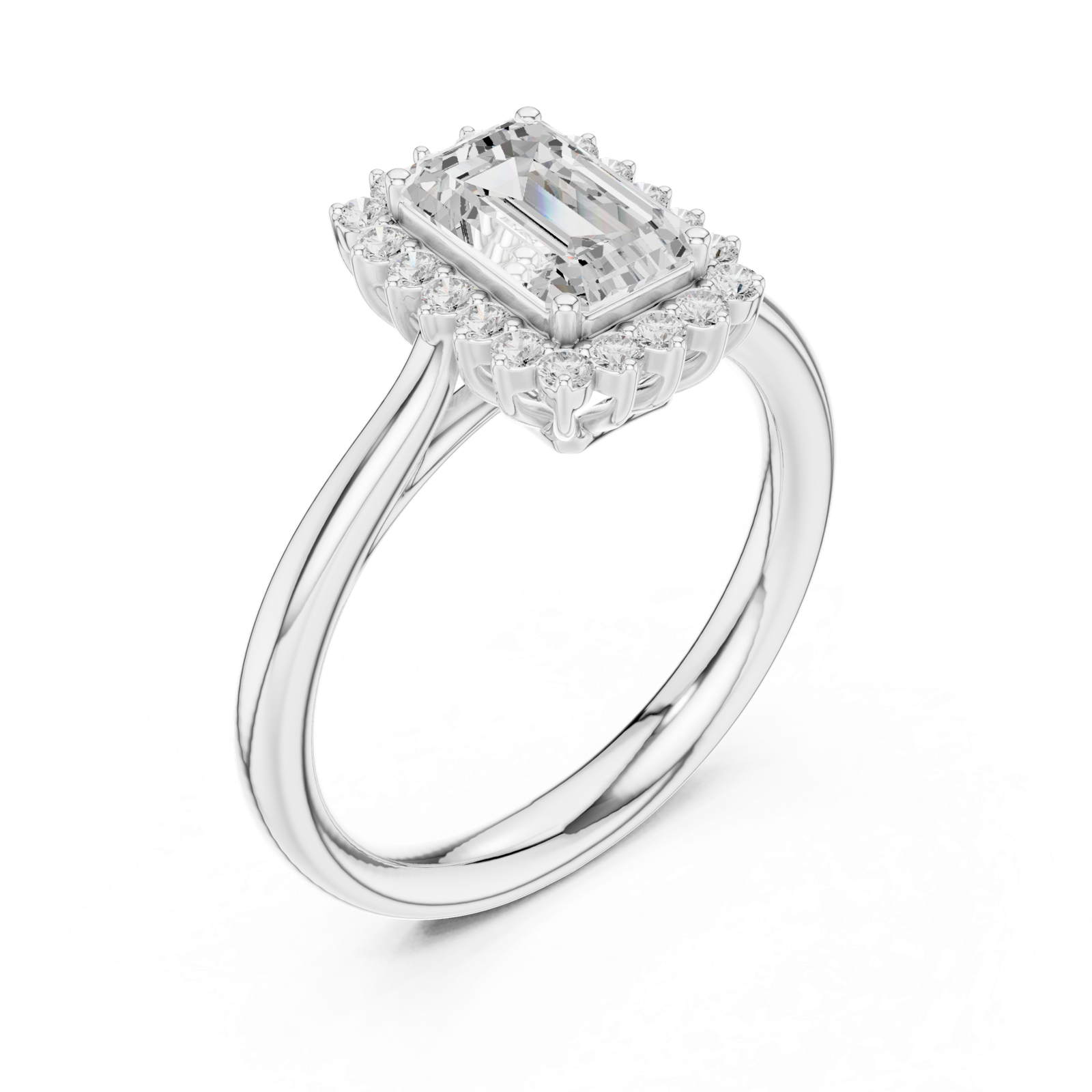 Gold Ring DDLR-700, White Gold, view 2