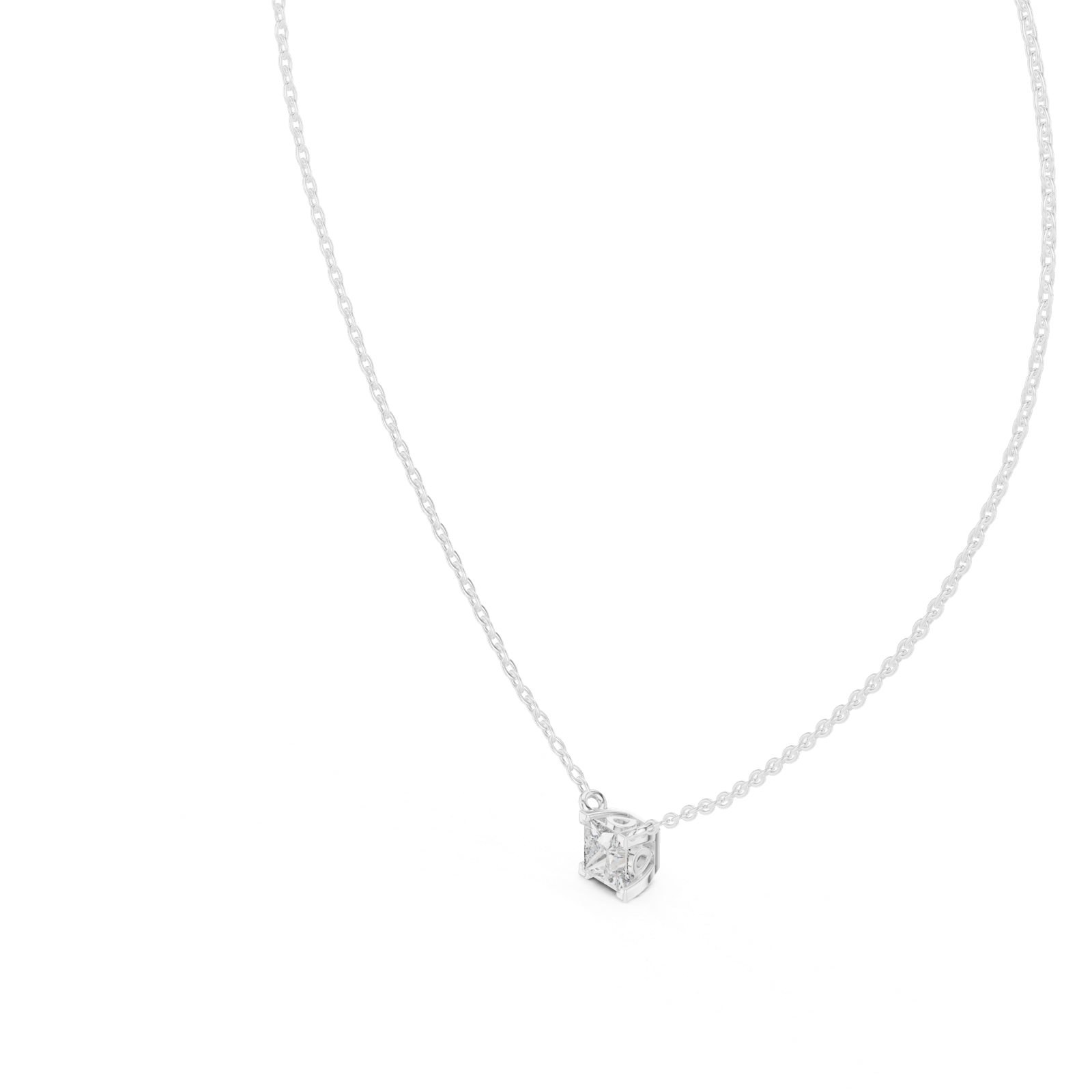 Gold Pendant GPD-0056, White Gold, view 2