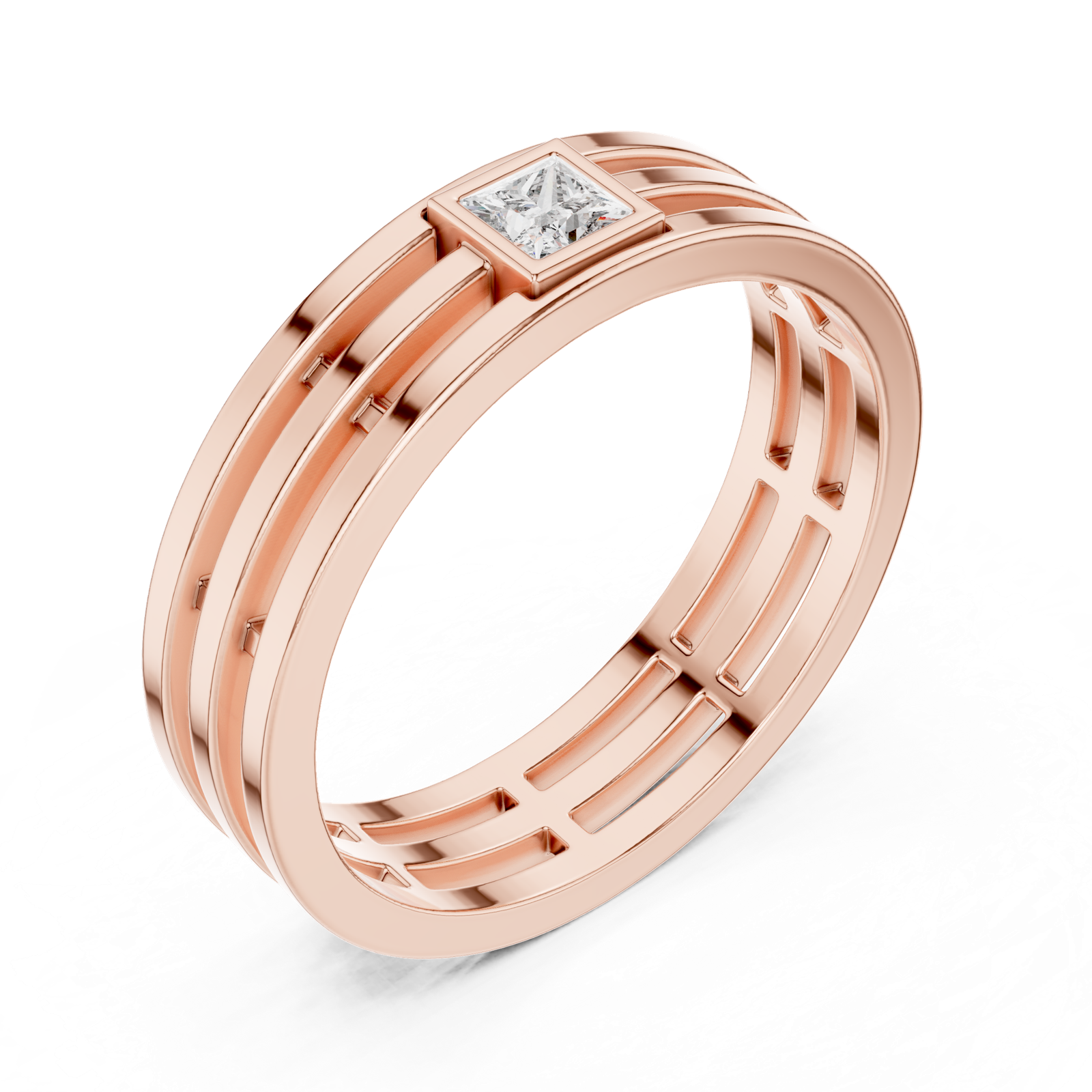 Gold Ring AGR-1, Rose Gold, view 2