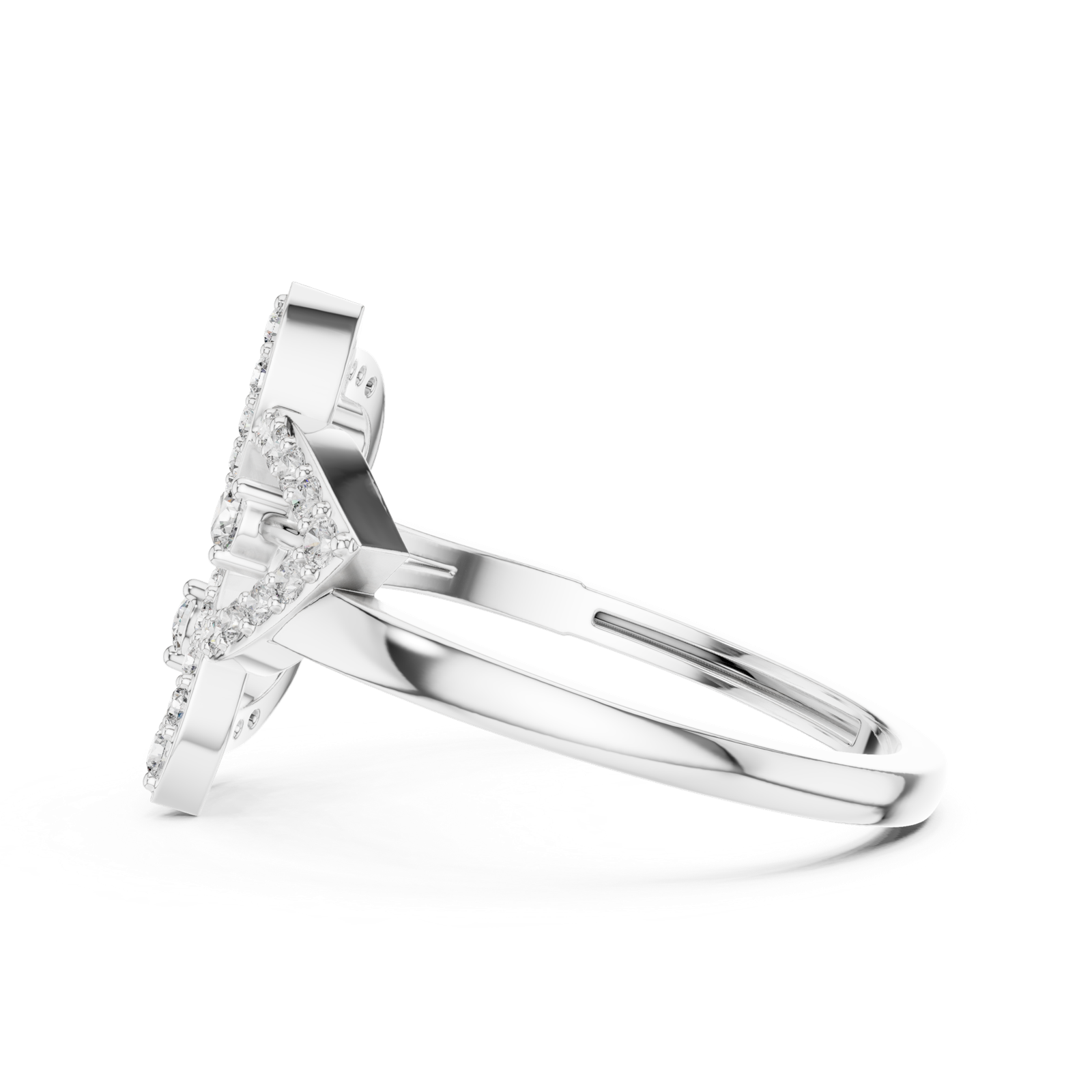 Gold Pendant 9-10070L, White Gold, view 3