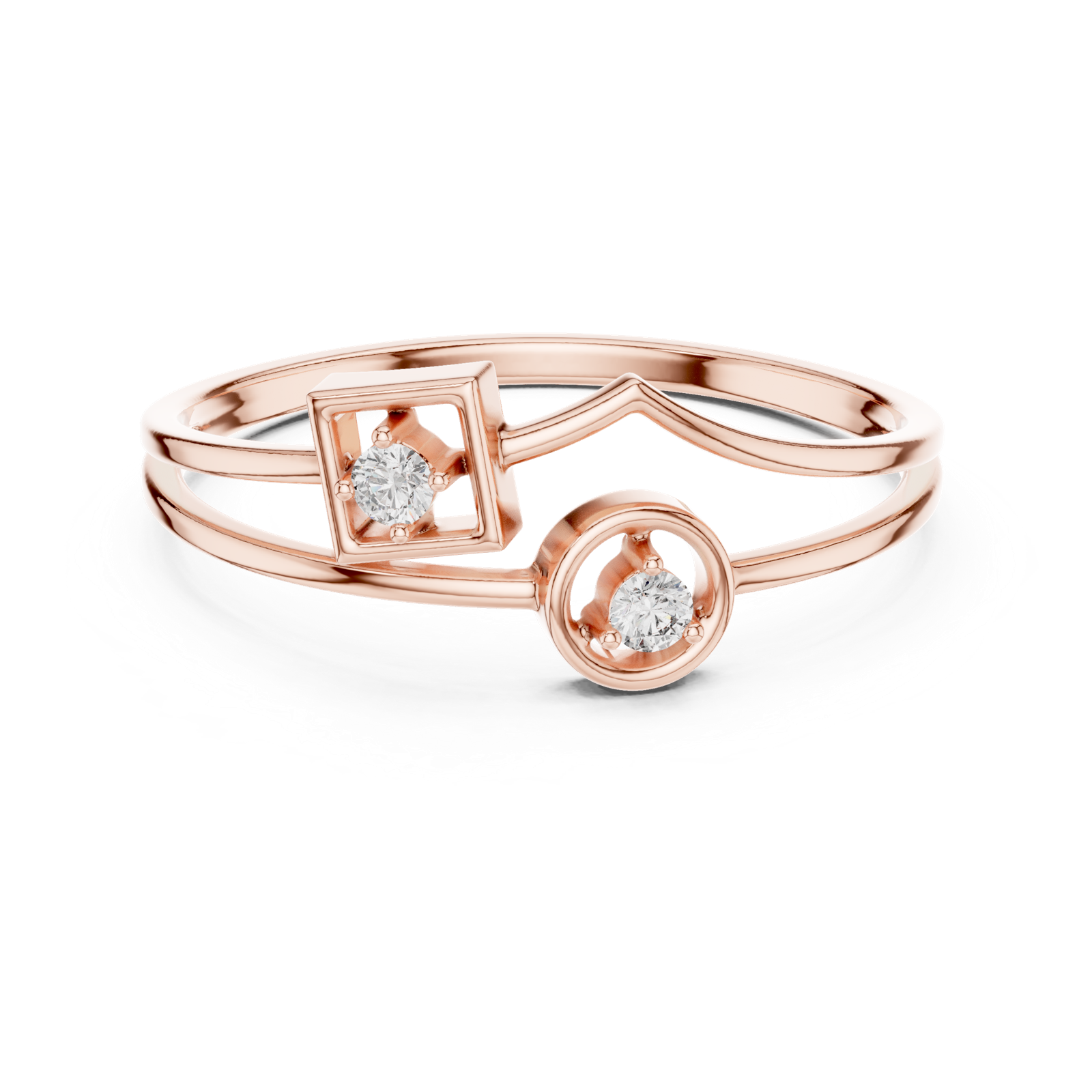 Gold Ring 1 (155), Rose Gold, view 4