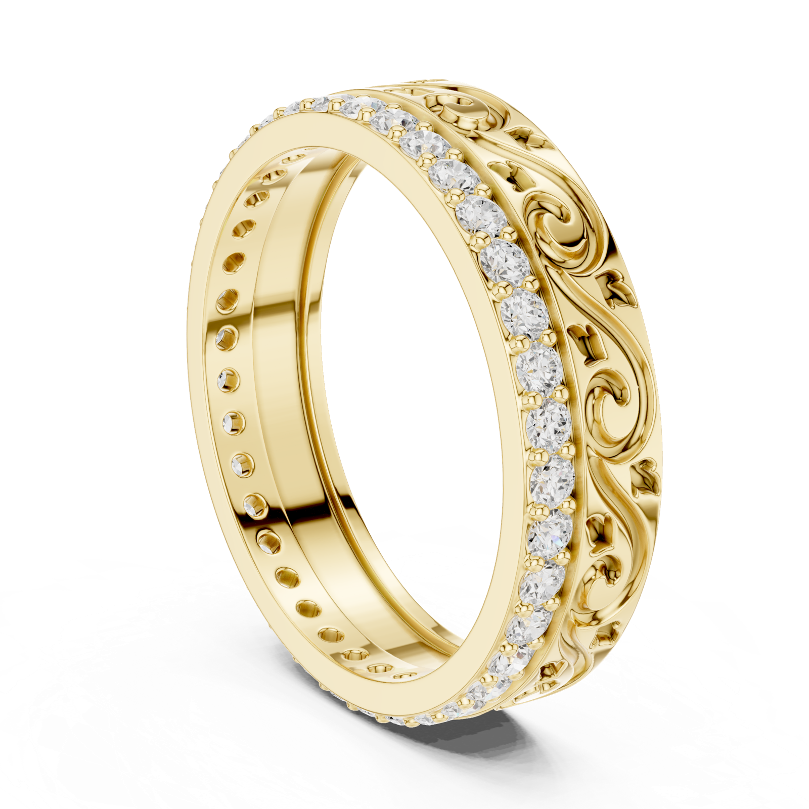 Gold Ring R22, Yellow Gold, view 1
