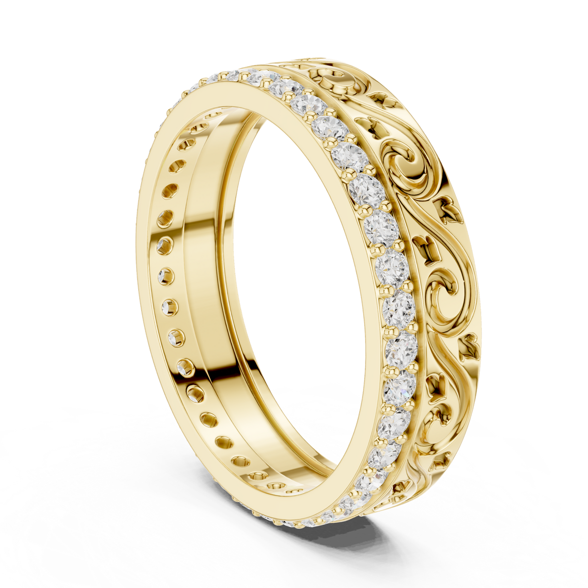 Gold Ring R22, Yellow Gold, view 1